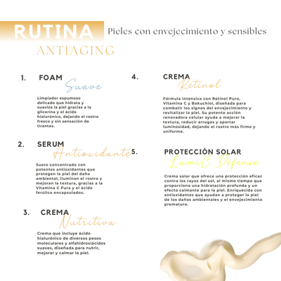 RUTINA ANTIAGING (ANTIEDAD / PIEL SENSIBLE)